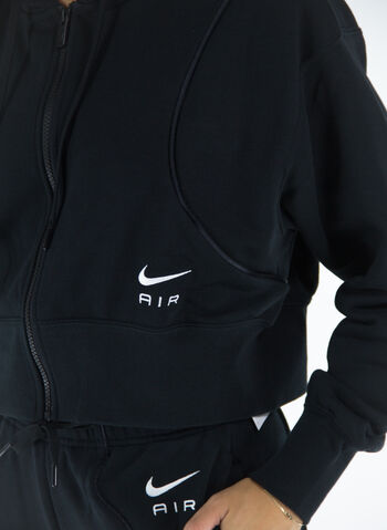 FELPA S AIR FULL ZIP CON CAPPUCCIO, 010 BLK, small