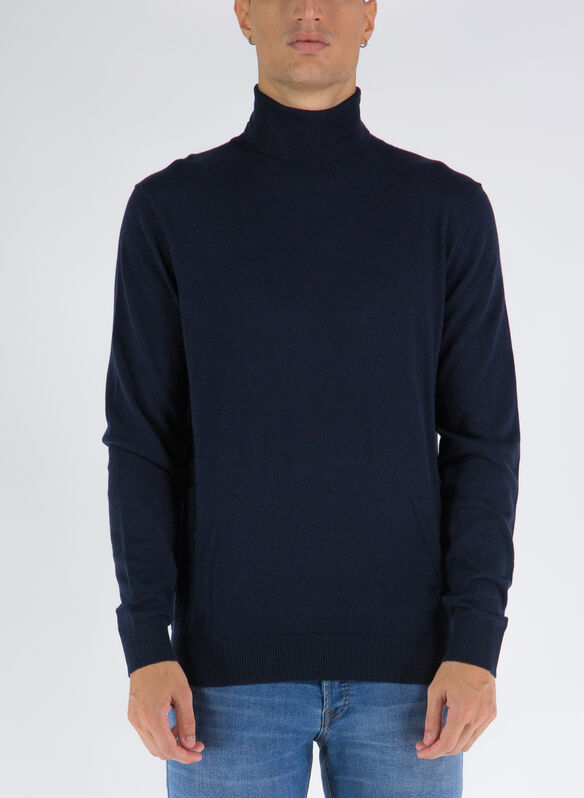 MAGLIONE COLLO ALTO, NAVY BLAZER, medium