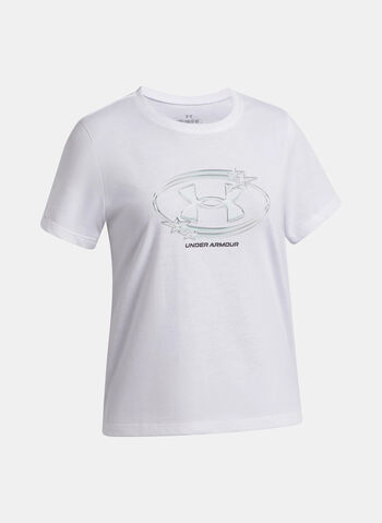 T-SHIRT STAR LOGO LOCKERTAG RAGAZZA, 0100 WHT, small