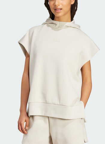 FELPA HOODIE SMANICATA SOFT LUX, SABBIA, small