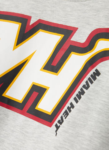 T-SHIRT MIAMI HEAT NBA RAGAZZO, LIGHT GREY MELANGE, small