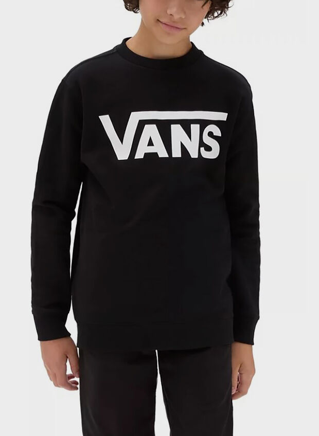 FELPA GIROCOLLO BIG LOGO RAGAZZO, BLK, large