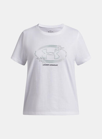 T-SHIRT STAR LOGO LOCKERTAG RAGAZZA, 0100 WHT, small