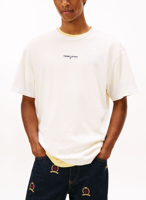 T-SHIRT TJM LINEAR, YBL ECRU, medium