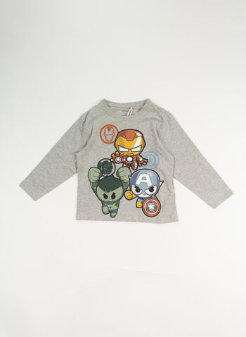 T-SHIRT MARVEL AVENGERS BAMBINO, GREY MELANGE, small