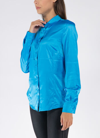 CAMICIA IN RASO, DIVA TURCHESE, small