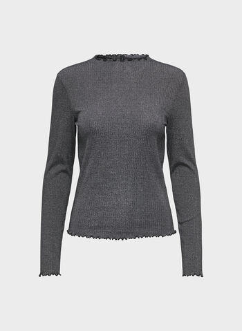 MAGLIONE ONLEMMA TOP, SILVER GLITTER, small