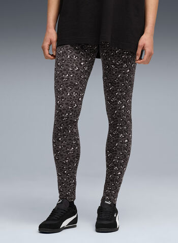 LEGGINGS ESSENTIAL ANIMAL PRINT, 01 BLK, small