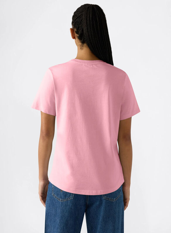 T-SHIRT PICCOLO LOGO SCRIPT ICONS, PS223 ROSE, medium