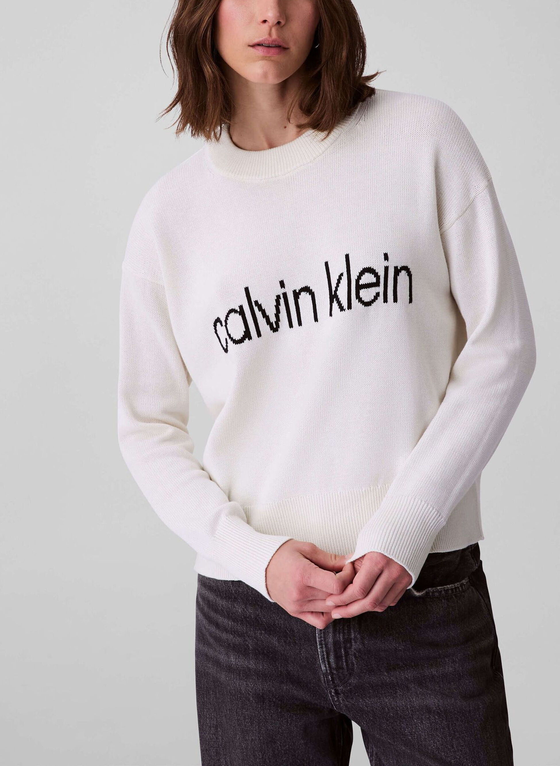 MAGLIONE CON LOGO IN COTONE