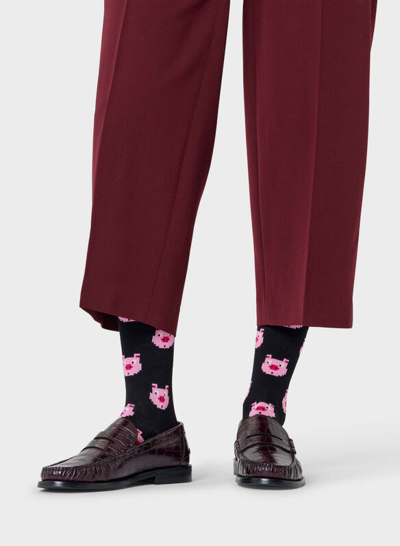 CALZA PIG UNISEX, BLACK, medium