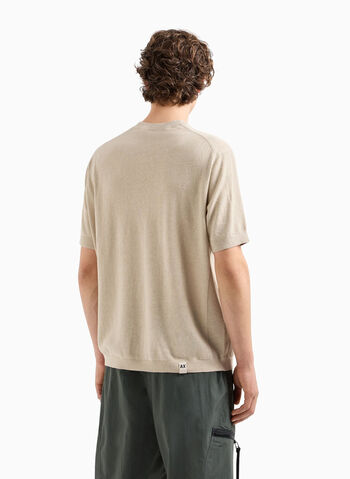 T-SHIRT IN MAGLIA, 17AD SABBIA, small