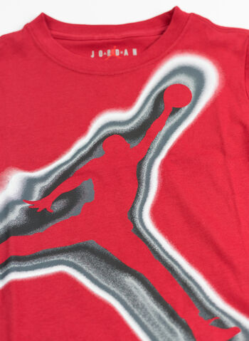 COMPLETO T-SHIRT + SHORT JORDAN AIR HEAT MAP BAMBINO, G3A GREY RED, small