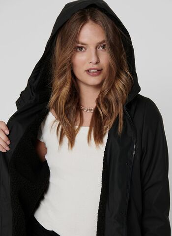 GIUBBOTTO SALLY CON CAPPUCCIO, BLACK, small
