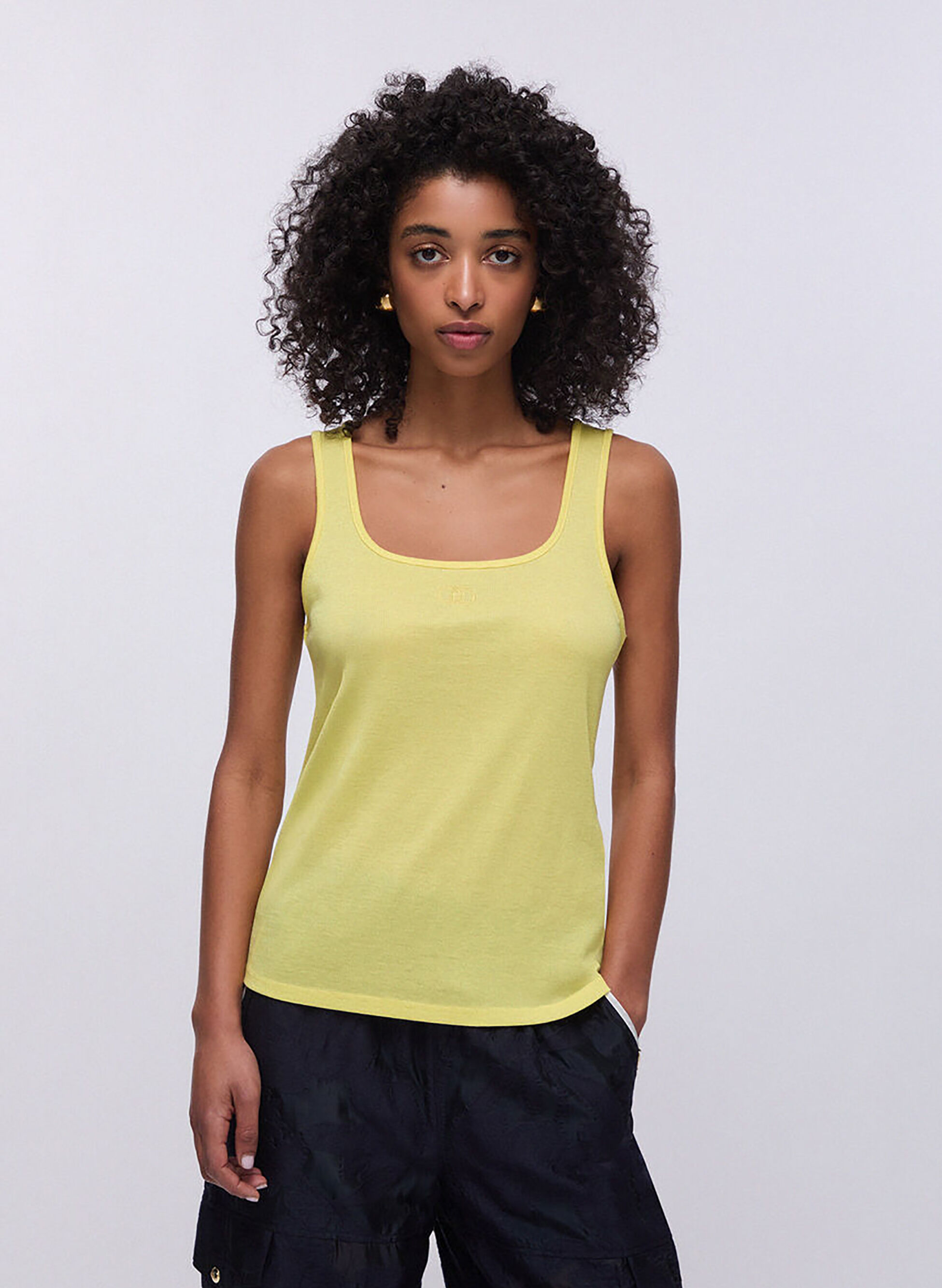 LIU-JO CANOTTA CON LOGO MONOGRAM L