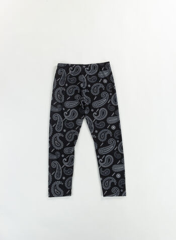 LEGGINGS PAISLEY FANTASIA RAGAZZA, 110BLKFANT, small