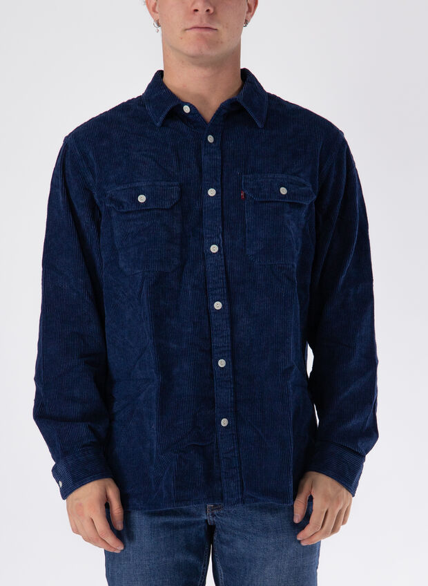 CAMICIA JACKSON IN VELLUTO A COSTE, 0230 NVY, large