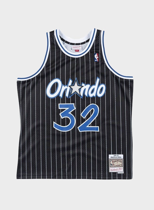 CANOTTA SWINGMAN JERSEY ORLANDO MAGIC ALTERNATE 1994-95 SHAQUILLE O'NEAL, BLACK, large