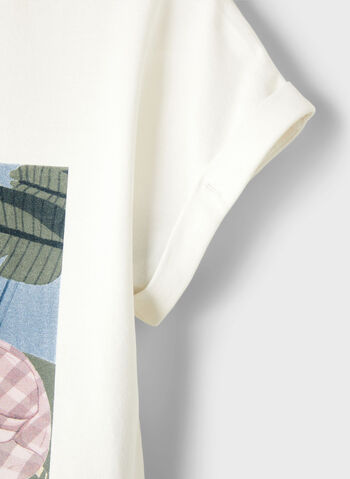 T-SHIRT FAFINE STAMPA RAGAZZA, WHT, small