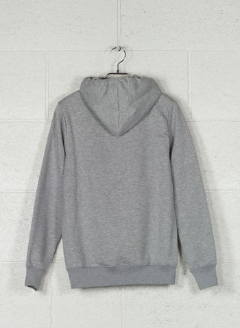 FELPA CON CAPPUCCIO, GRIGIO, small