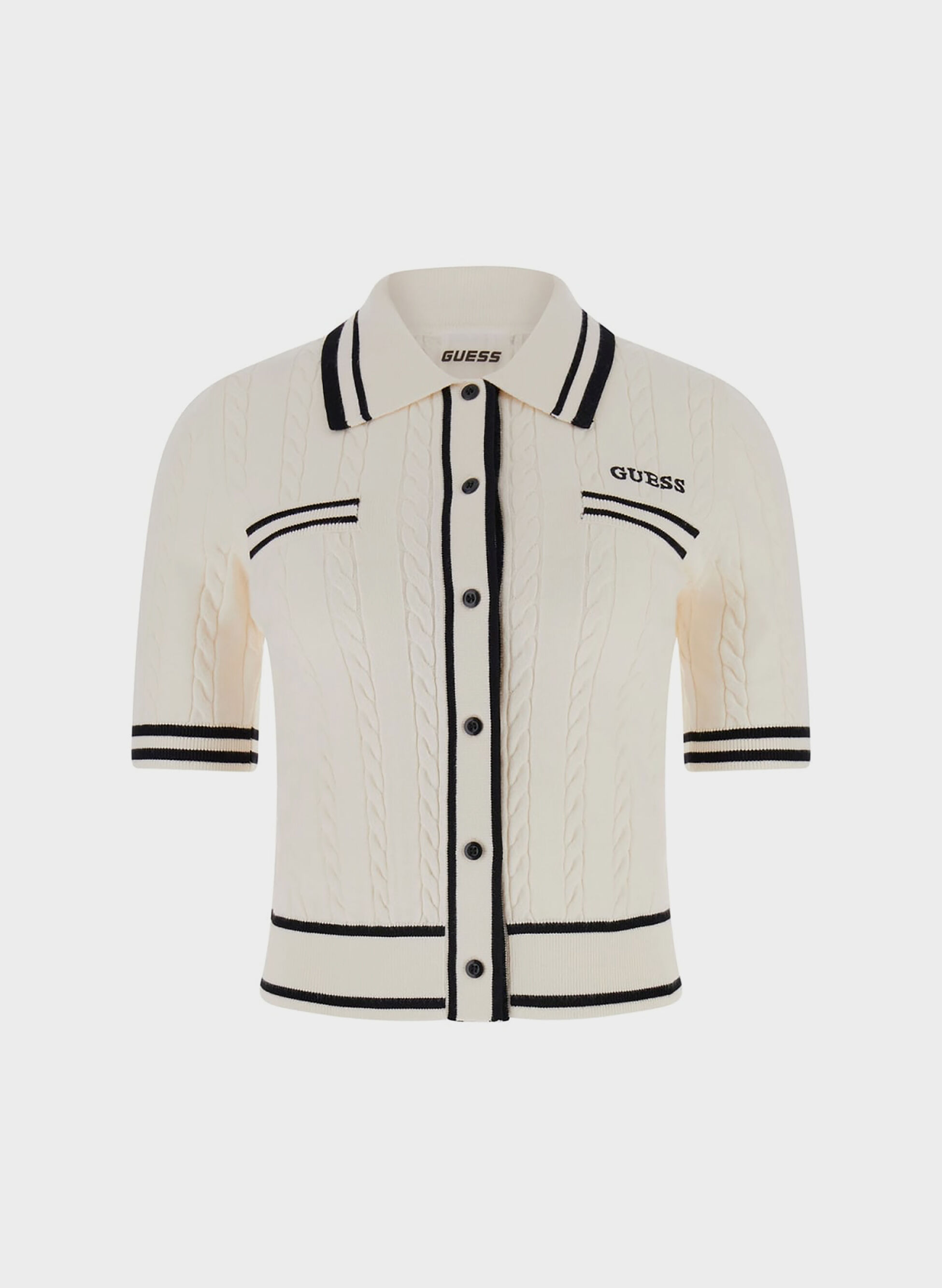 Cardigan A Maglia Intrecciata