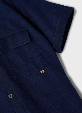 CAMICIA BATIAN RAGAZZO, DARK BLUE DENIM NVY, small