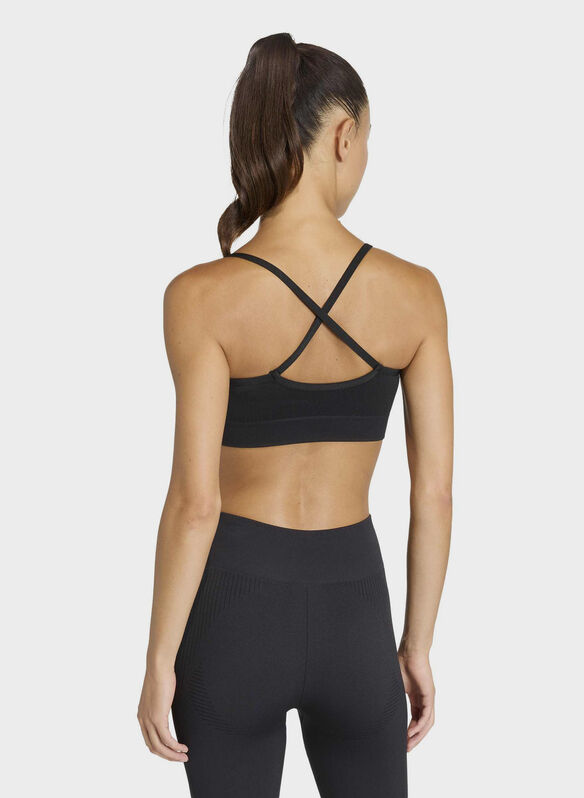 BRA SEAMLESS LIGHT SUPPORT, - BLK, medium