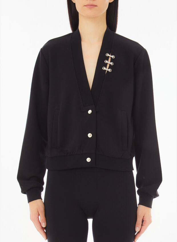 CARDIGAN CON BOTTONI, 22222 BLK, large