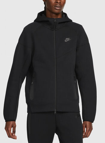 FELPA TECH CON CAPPUCCIO, 010 BLK, small