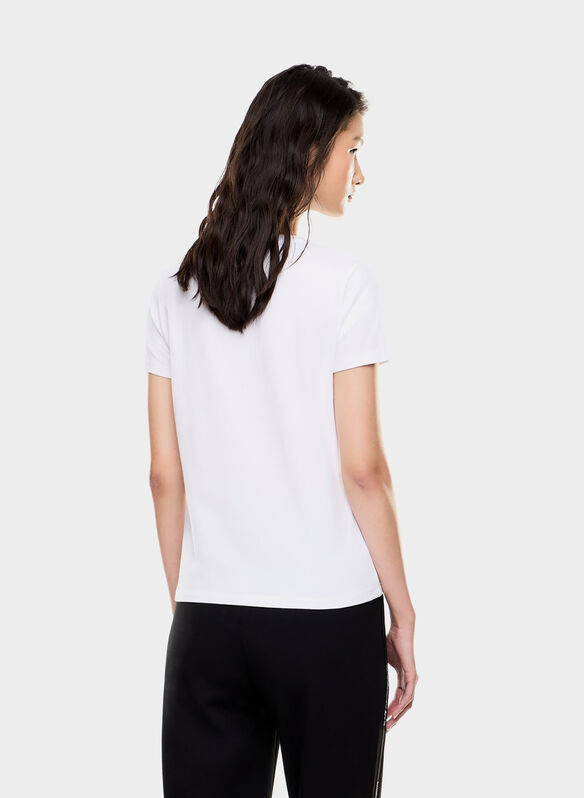 T-SHIRT IN JERSEY STRETCH, U0002 WHT, medium