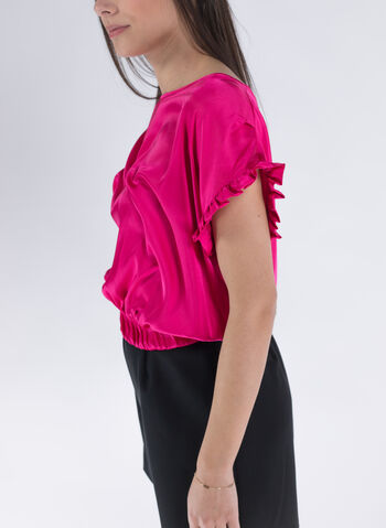 BLUSA A MANICHE CORTE, FUXIA FUCSIA, small