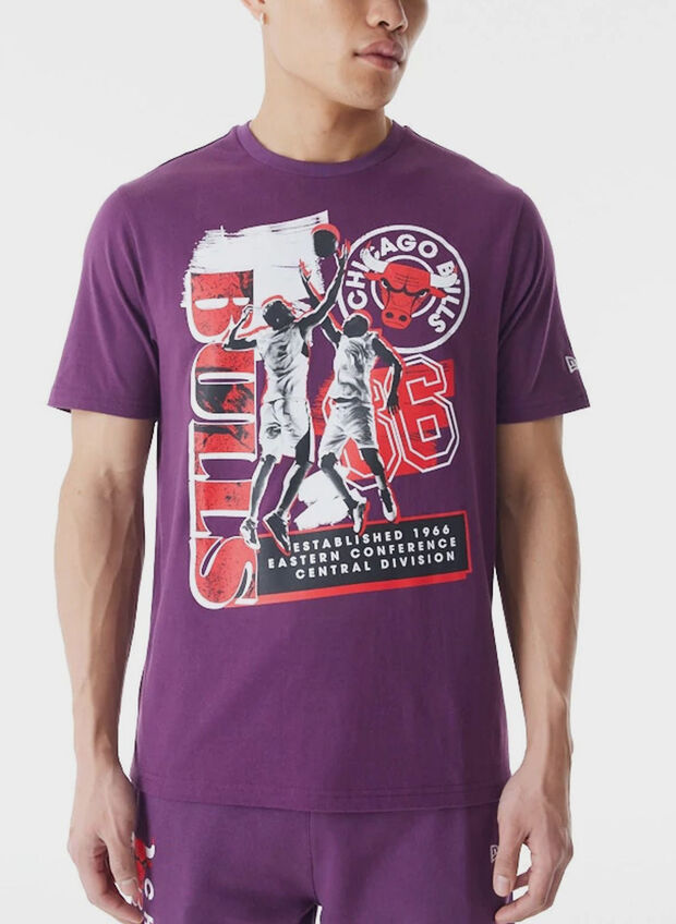 T-SHIRT CHICAGO BULLS NBA GRAPHIC PLAYER, VIOLET, large