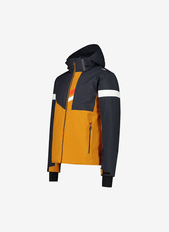 GIACCA DA SCI IN TWILL CON CAPPUCCIO STACCABILE, C729 ZUCCA, small