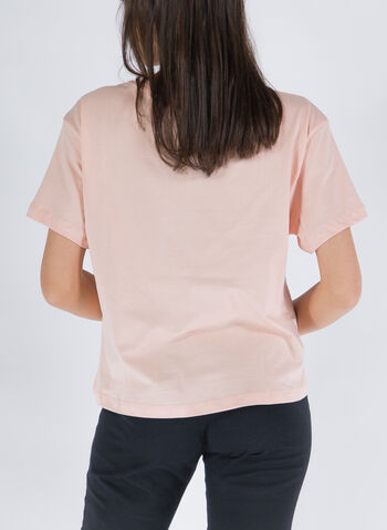 T-SHIRT CROP MICRO LOGO RICAMO, MELONE, small