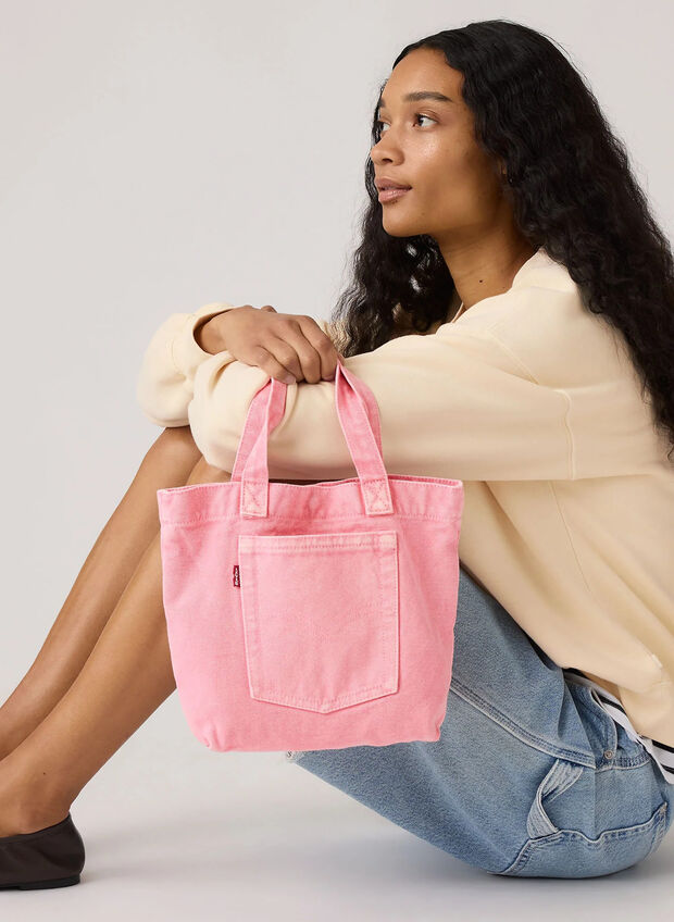 BORSA TOTE MINI JEANS 6L, 0002 PINK, large