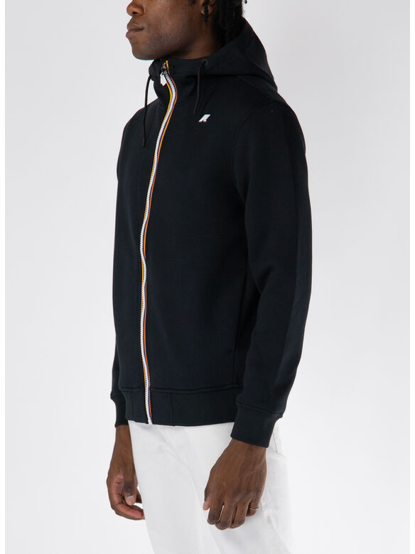 FELPA FULL ZIP RAINER SPACER, BLK, medium